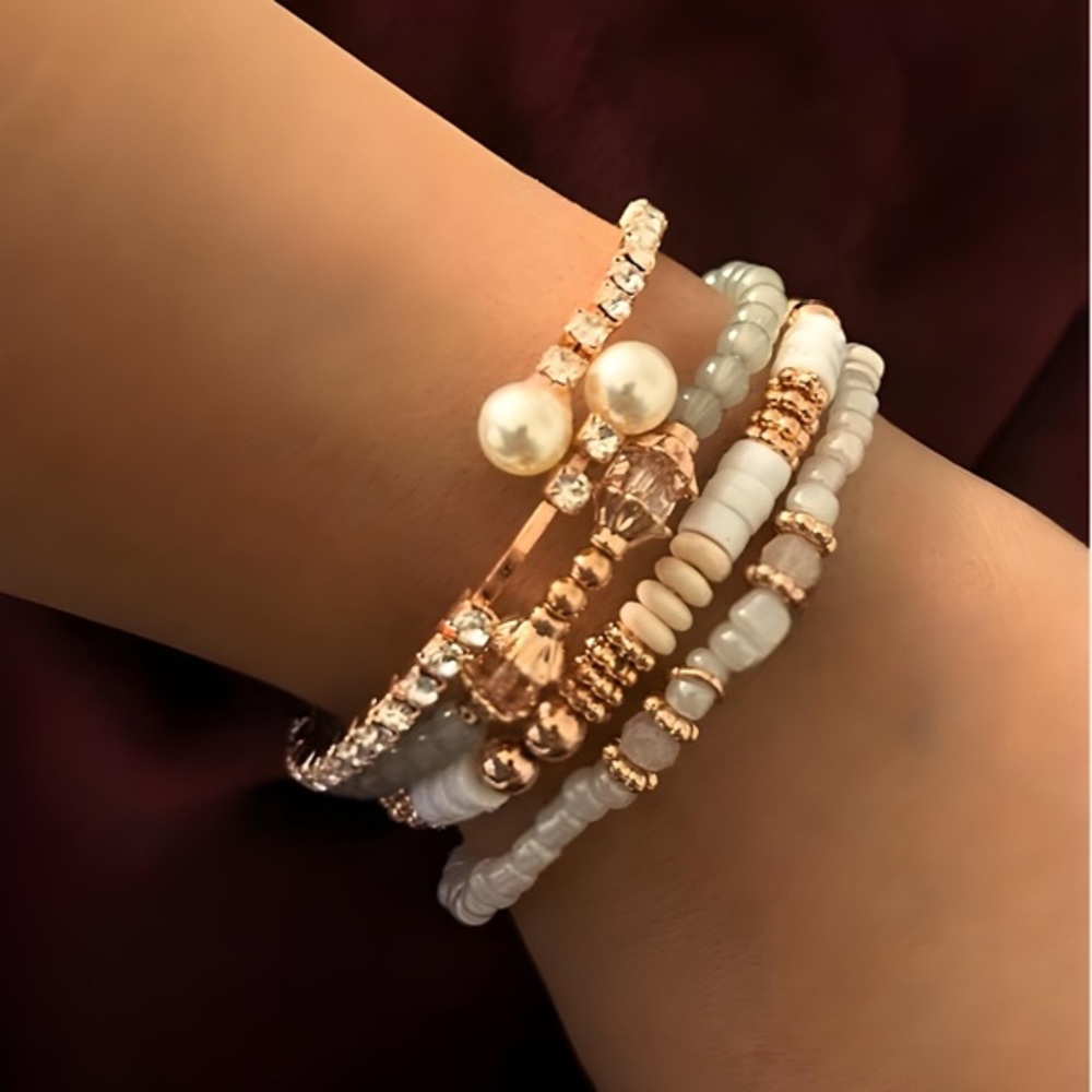 A set of four bracelets